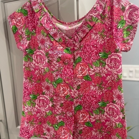 Lily Pulitzer Kipper Lapis Top woman size 2 - Picture 7 of 9